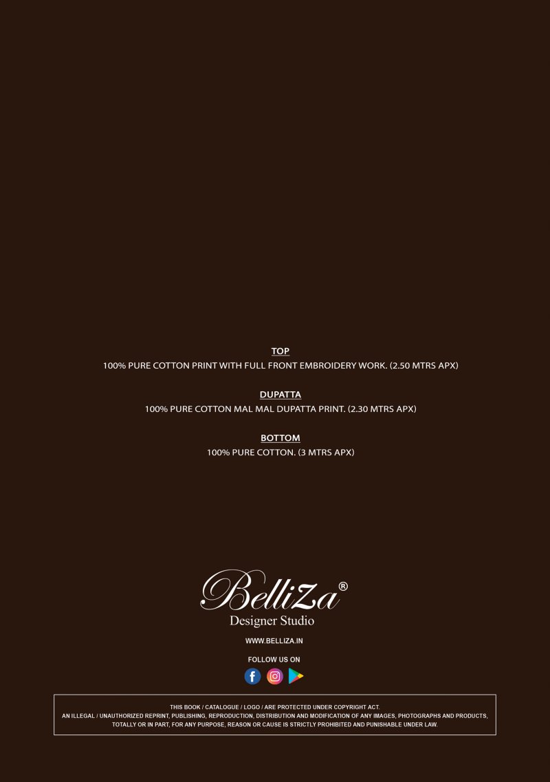 Chevron Vol 6 By Belliza Cotton Printed Dress Material